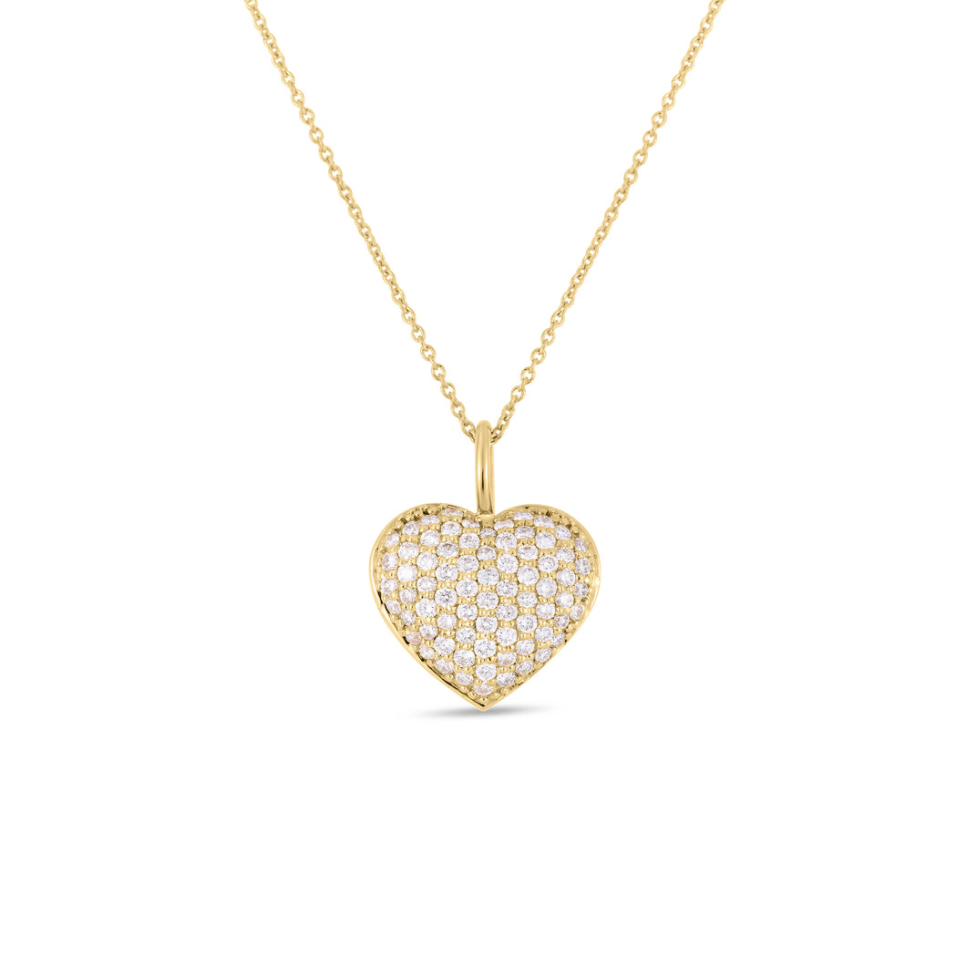 18K Yellow Gold Tiny Treasure Diamond Heart Necklace