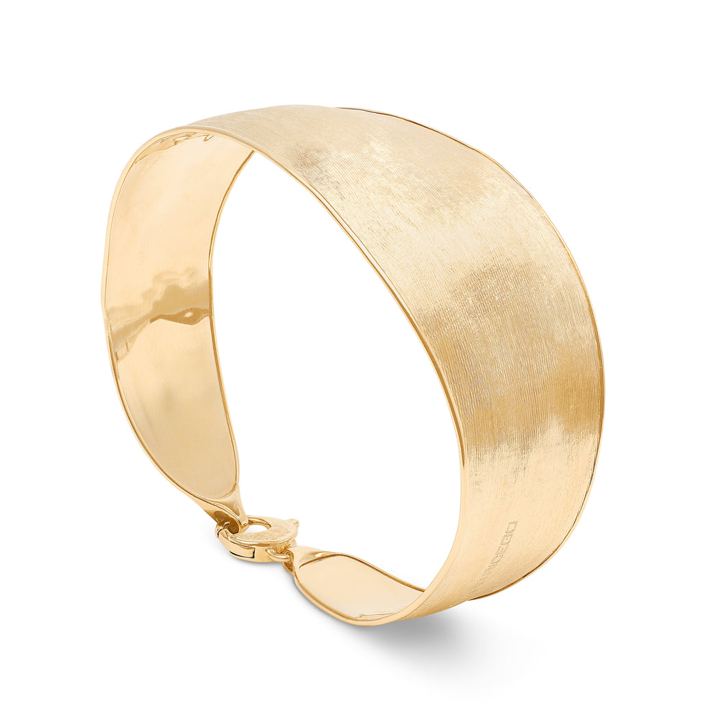 18K Yellow Gold Bangle, Large Width