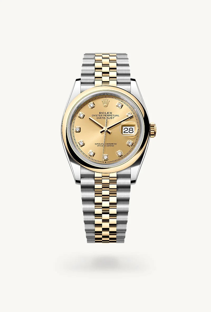 Rolex Datejust in Yellow Rolesor - combination of Oystersteel and yellow gold, M126203-0017 - Little Switzerland