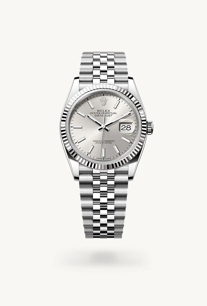 Rolex Datejust in White Rolesor - combination of Oystersteel and white gold, M126234-0013 - Little Switzerland