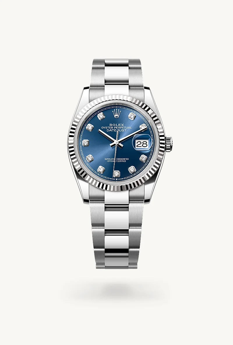 Rolex Datejust in White Rolesor - combination of Oystersteel and white gold, M126234-0038 - Little Switzerland