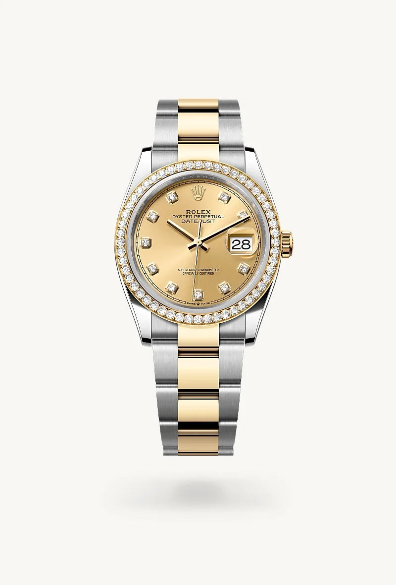 Rolex Datejust in Yellow Rolesor - combination of Oystersteel and yellow gold, M126283RBR-0004 - Little Switzerland