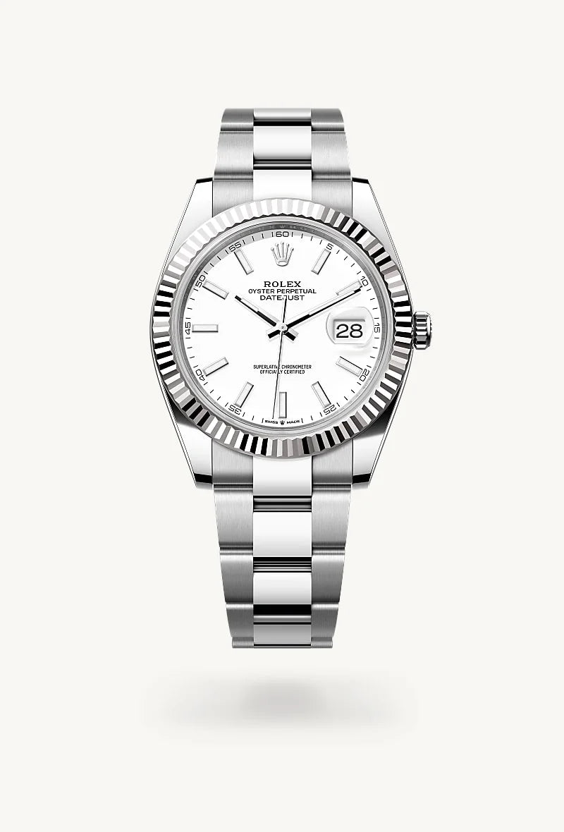 Rolex Datejust in White Rolesor - combination of Oystersteel and white gold, M126334-0009 - Little Switzerland