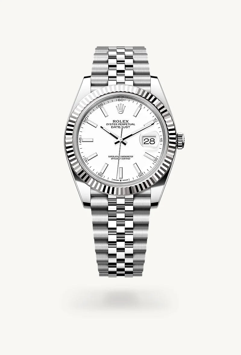 Rolex Datejust in White Rolesor - combination of Oystersteel and white gold, M126334-0010 - Little Switzerland