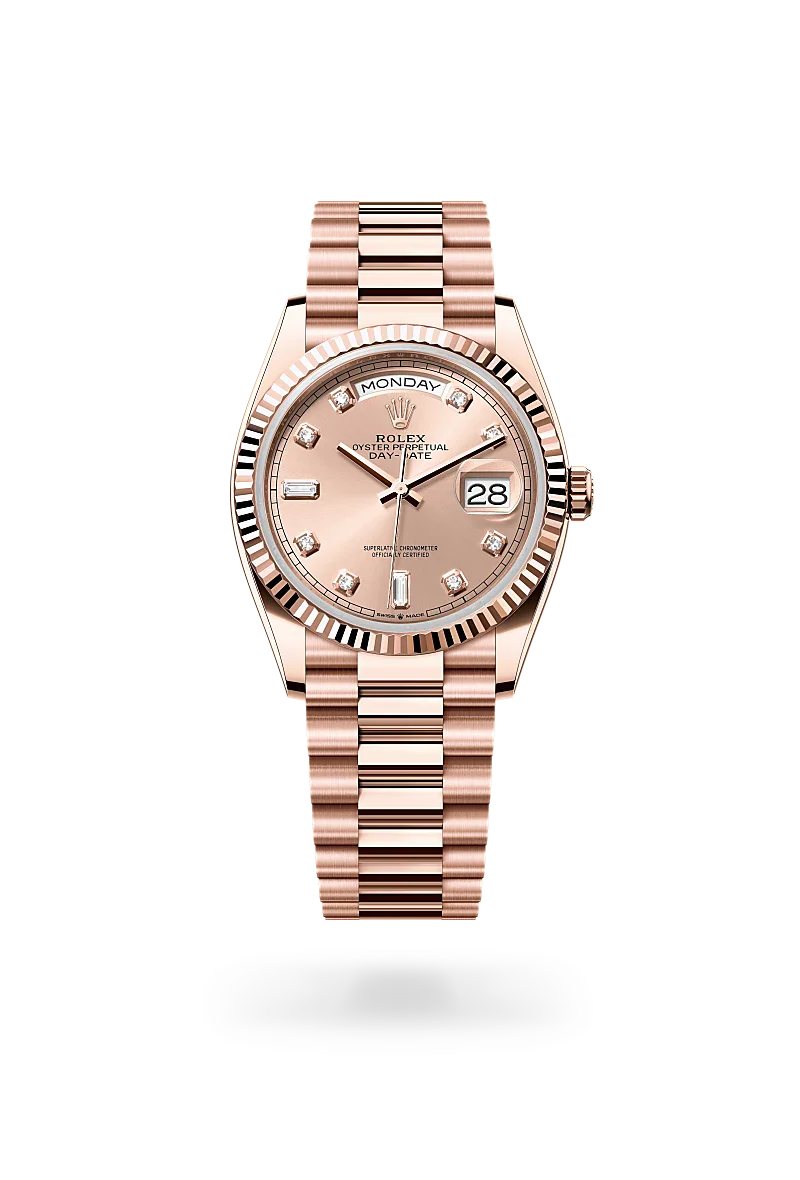 Rolex Day-Date 36 18 kt Everose gold, M128235-0009
