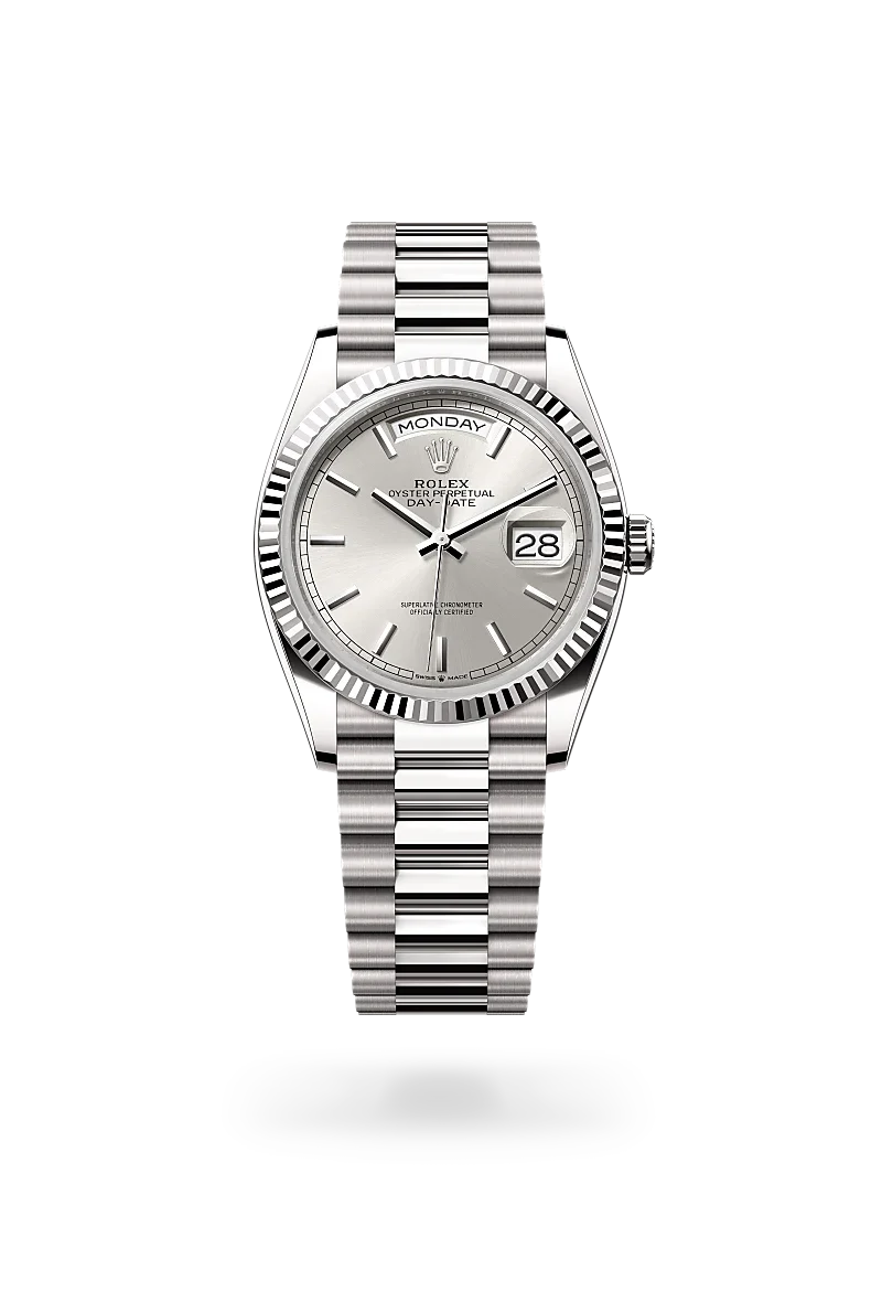 Rolex Day-Date 36 18 kt white gold, M128239-0005