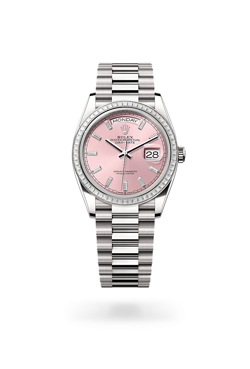 Rolex Day-Date 36 18 kt white gold, M128399TBR-0029