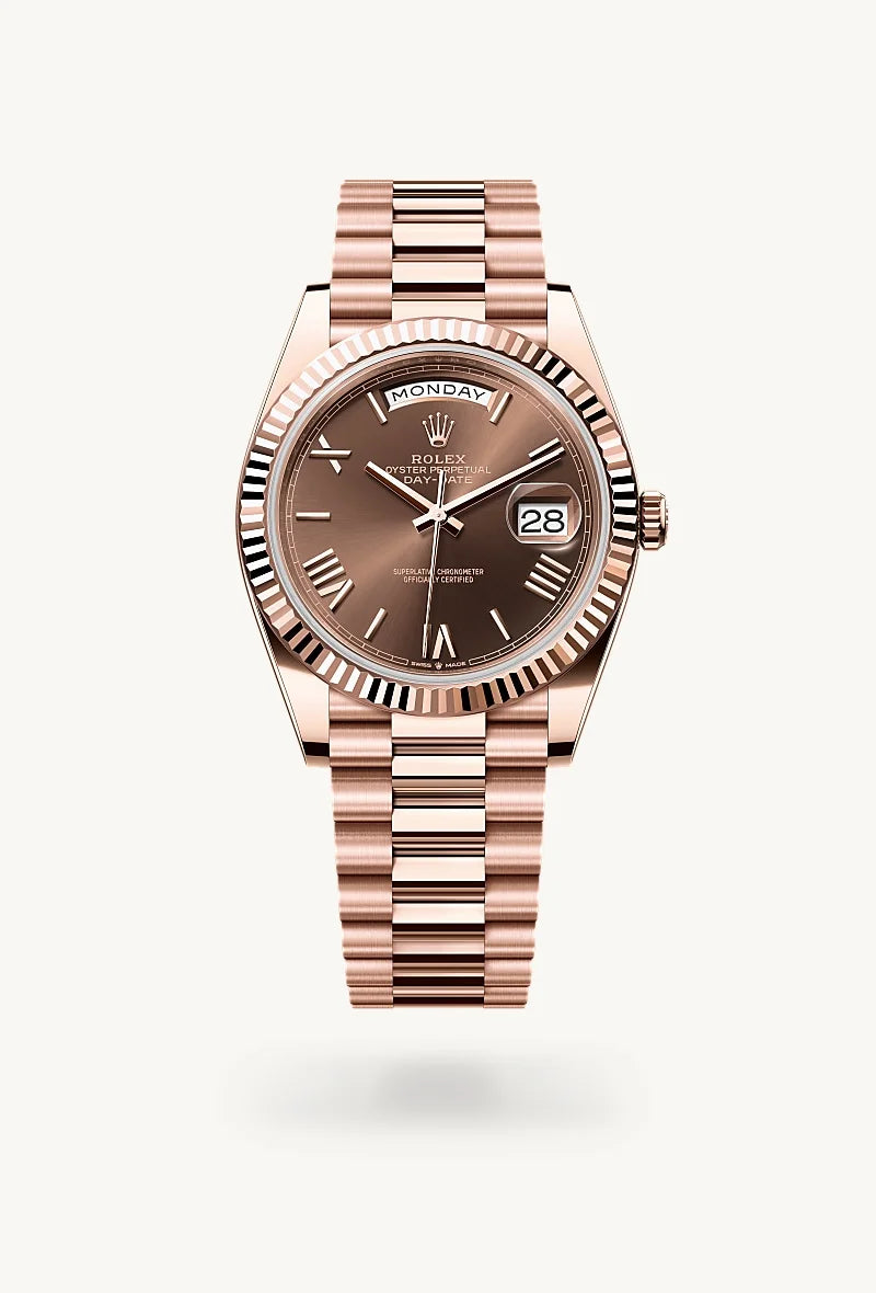 Rolex Day-Date in 18 kt Everose gold, M228235-0002 - Little Switzerland
