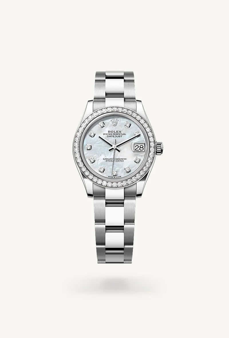 Rolex Datejust in White Rolesor - combination of Oystersteel and white gold, M278384RBR-0007 - Little Switzerland