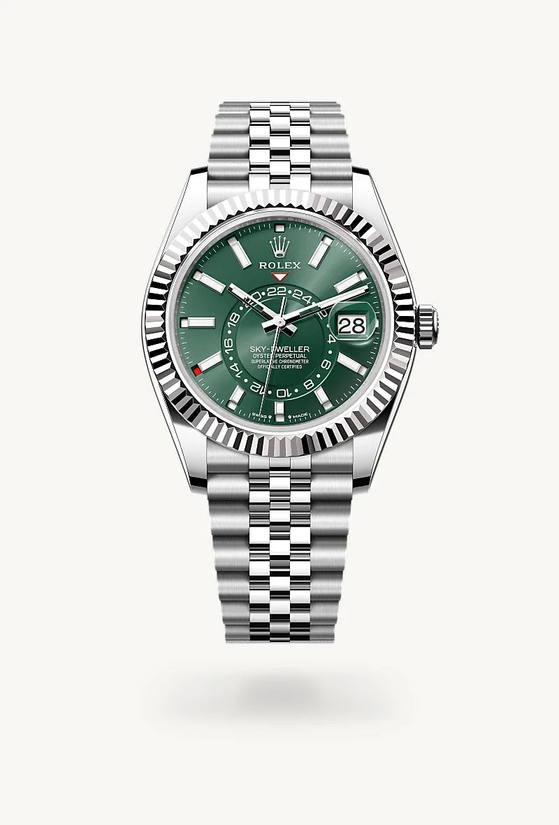Rolex Sky-Dweller in White Rolesor - combination of Oystersteel and white gold, M336934-0002 - Little Switzerland