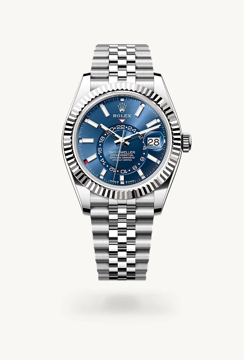 Rolex Sky-Dweller in White Rolesor - combination of Oystersteel and white gold, M336934-0006 - Little Switzerland