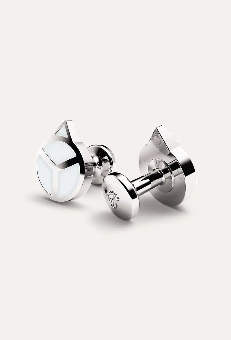 Rolex ‘Hand’ cufflinks White gold and luminescent material A1029