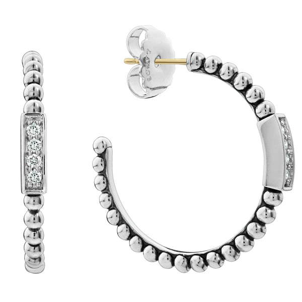 Caviar Spark Hoop Earrings