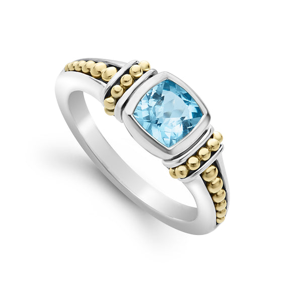 Caviar Color Swiss Blue Topaz Ring