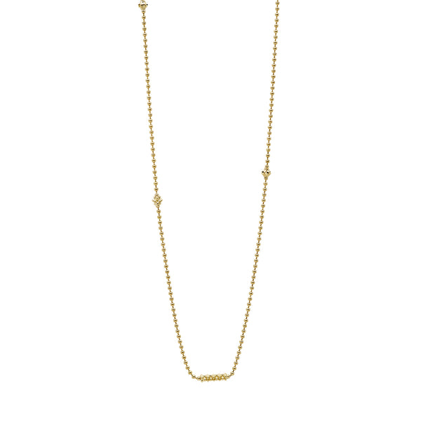 Beaded Gold Caviar Necklace