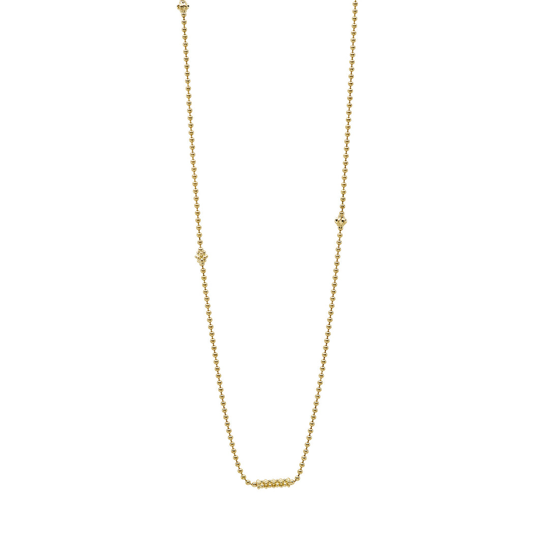Beaded Gold Caviar Necklace