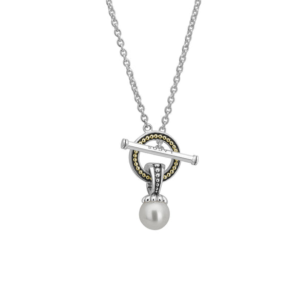 Luna Pearl Toggle Necklace