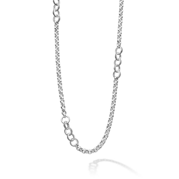 Signature Caviar 7mm Caviar Circle Link Necklace