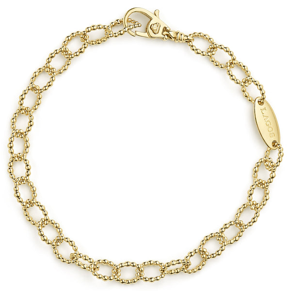 Caviar Gold 18k Gold Small Link Bracelet