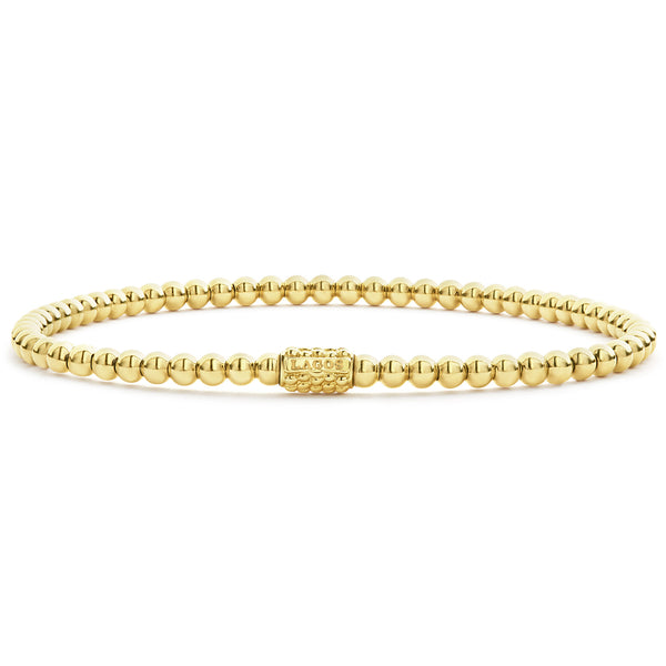 Caviar Gold 3mm Gold Bead Bracelet
