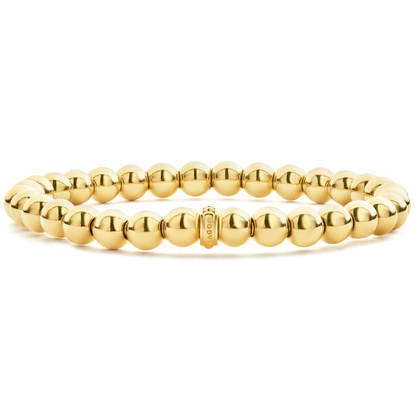 Caviar Gold 6mm Gold Bead Bracelet