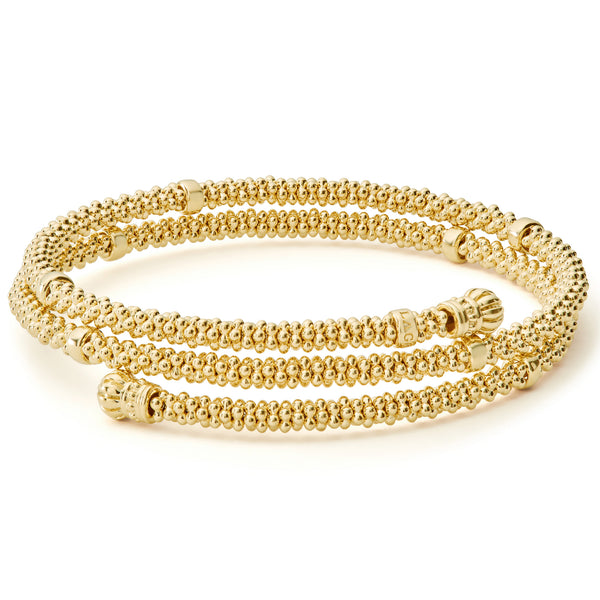 Caviar Gold 18k Gold Wrap Bracelet