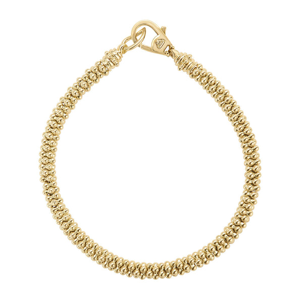 Caviar Gold Thin Gold Beaded Bracelet