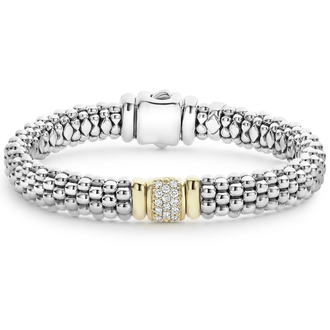 Diamonds and Caviar Diamond Beaded Bracelet