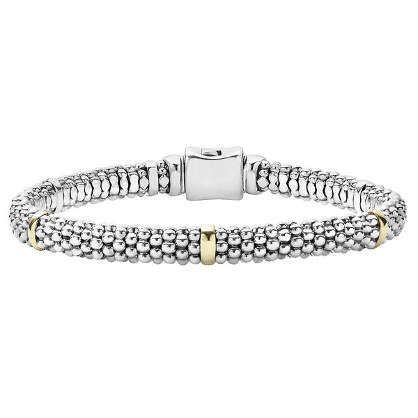 Signature Caviar Beaded Bracelet with Gold