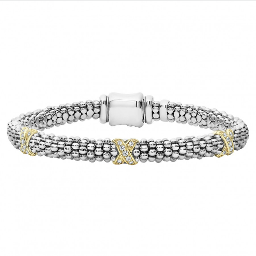Caviar Lux Three Station X Bracelet