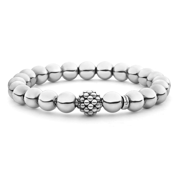 Signature Caviar Silver Bead Bracelet