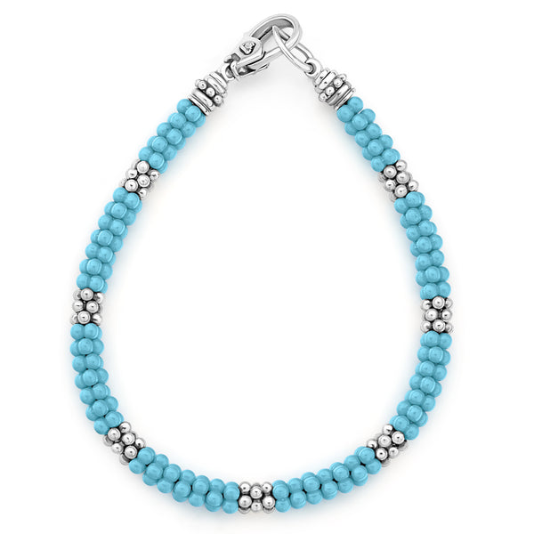 Blue Caviar Beaded Bracelet