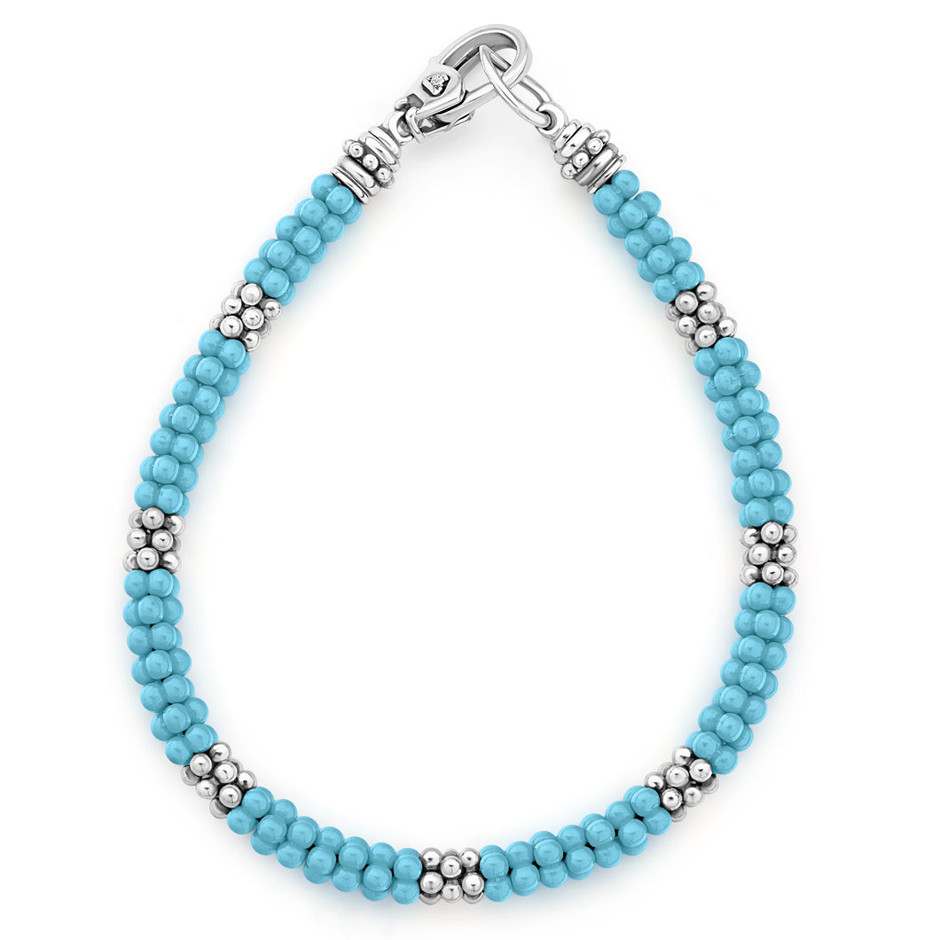 Blue Caviar Beaded Bracelet