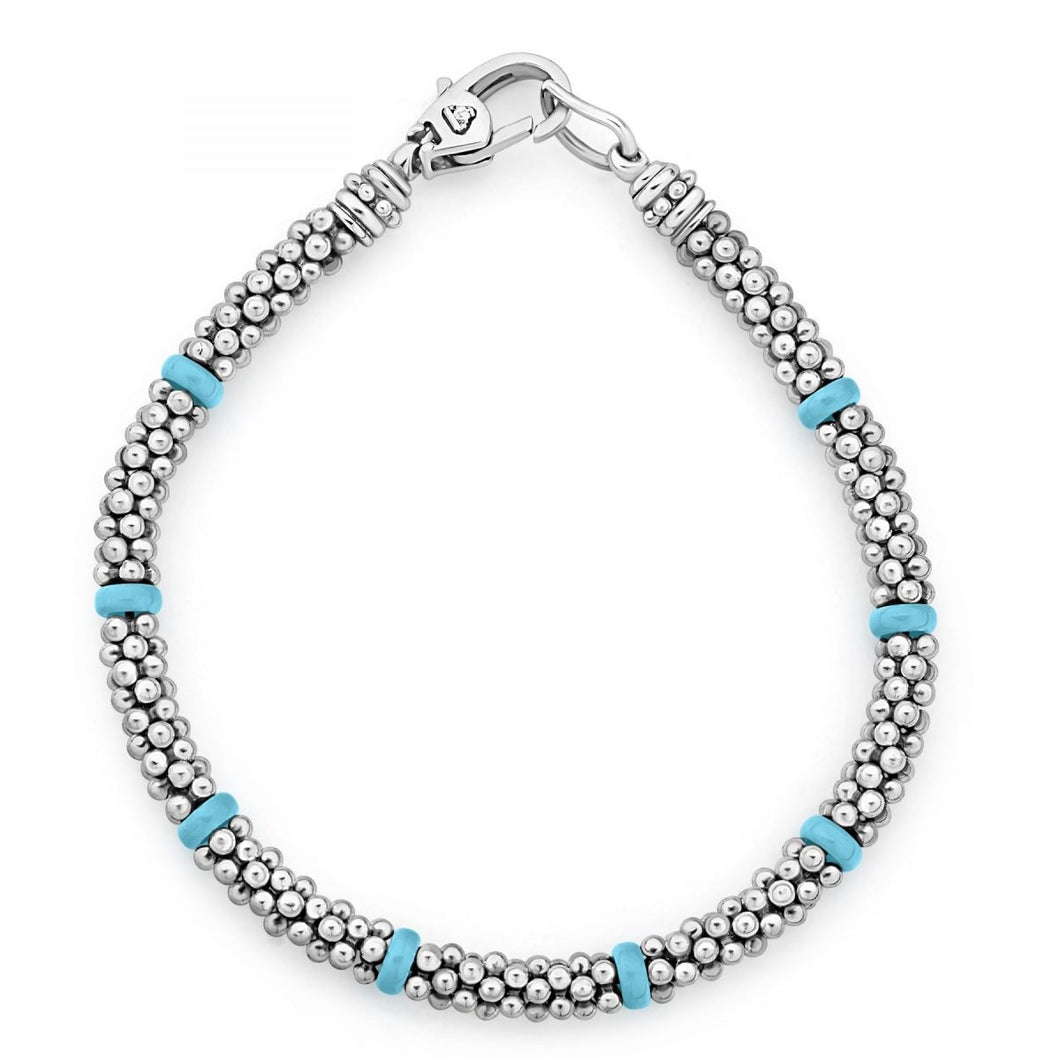 Blue Caviar Beaded Bracelet
