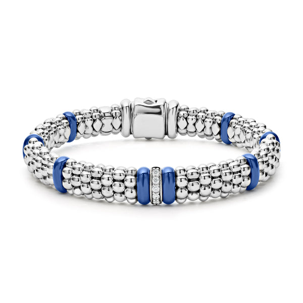 Blue Caviar Single Station Diamond Caviar Bracelet