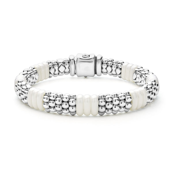 White Caviar Ceramic Caviar Beaded Bracelet