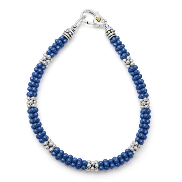 Blue Caviar Seven Silver Station Ceramic Bracelet