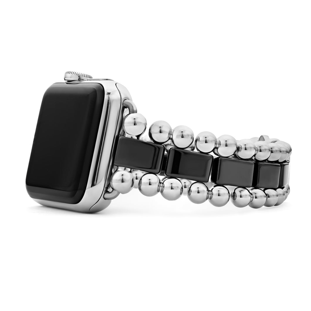 Smart Caviar Black Ceramic Watch Bracelet, 38-44MM