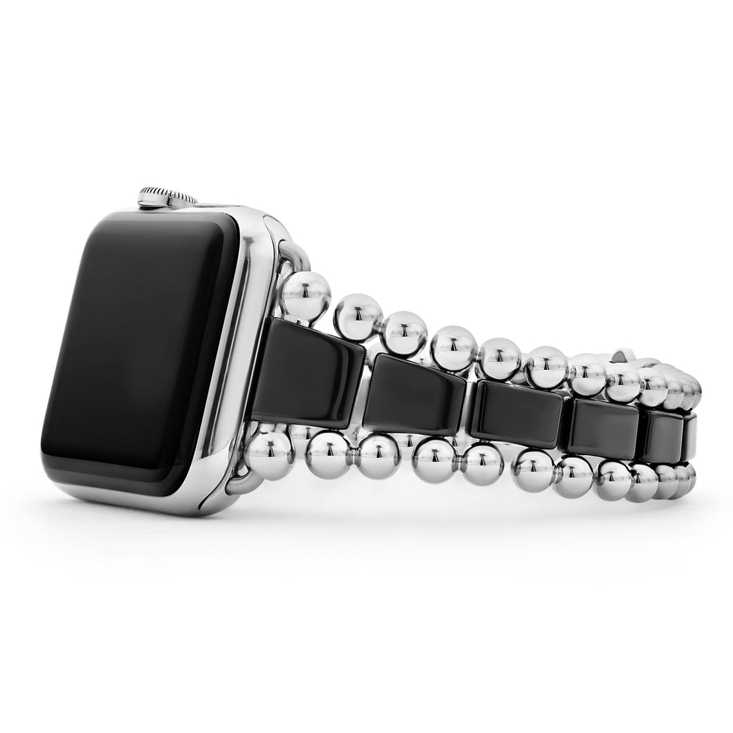 Smart Caviar Black Ceramic Watch Bracelet, 42/44MM