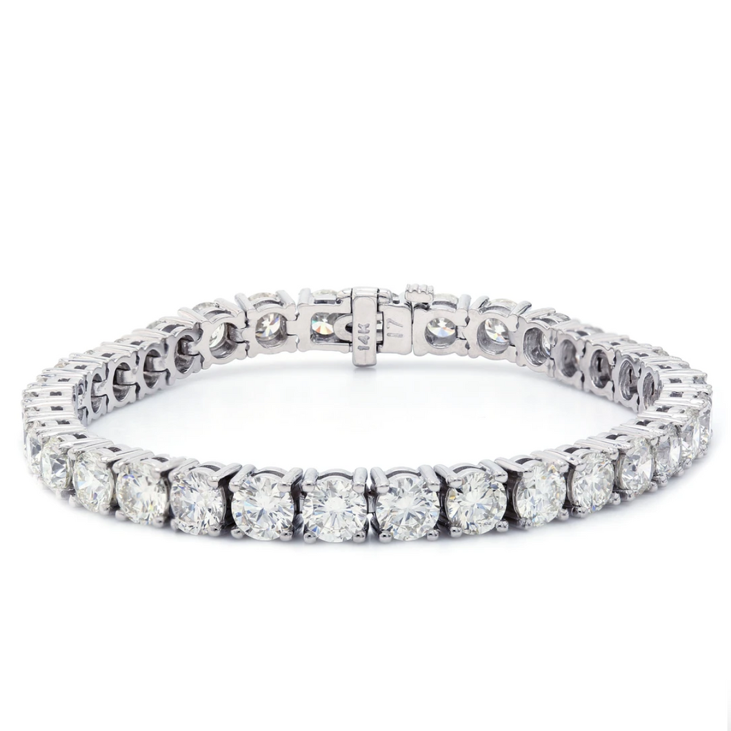 17.00CTTW Lab-Created Diamond Tennis Bracelet in 14K White Gold in 14K White Gold