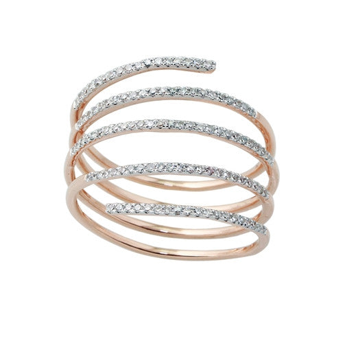 Diamond Spiral Ring