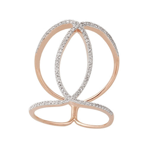 free form rosegold ring