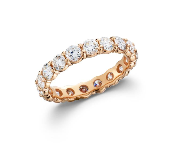 14K Rose Gold Eternity Band
