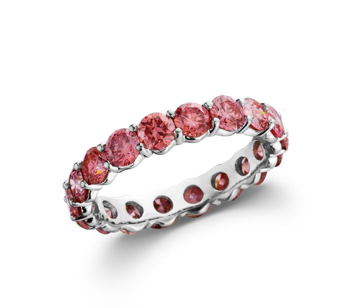 Pink Lab Grown Diamond Eternity Band