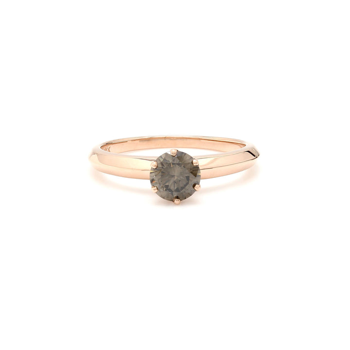 Manmade Solitaire Diamond Engagement Ring