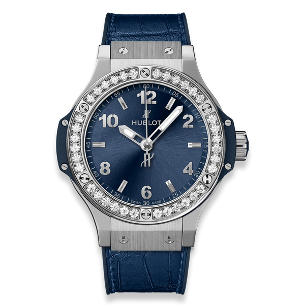 Big Bang Steel Blue Diamonds 38 mm