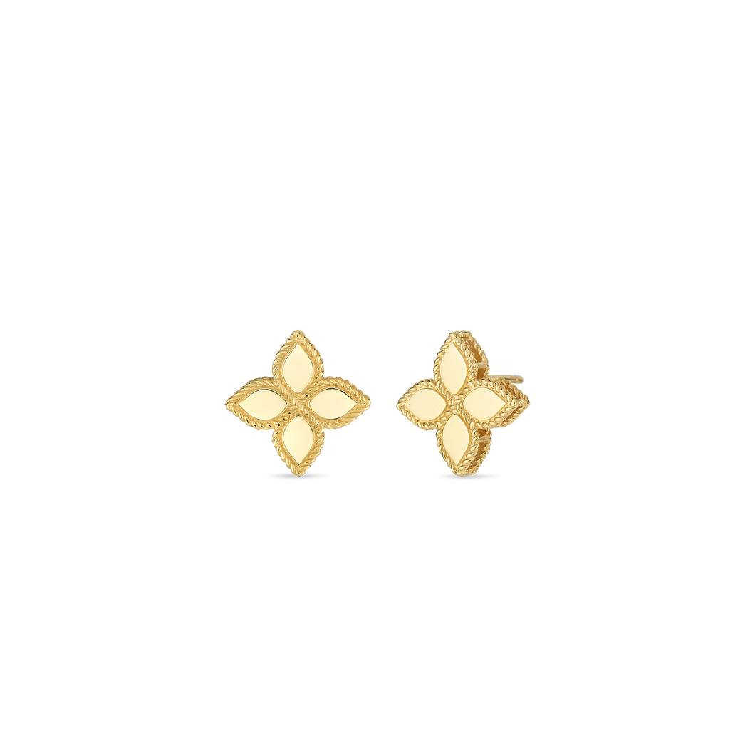 18K Yellow Gold Medium Stud Earrings