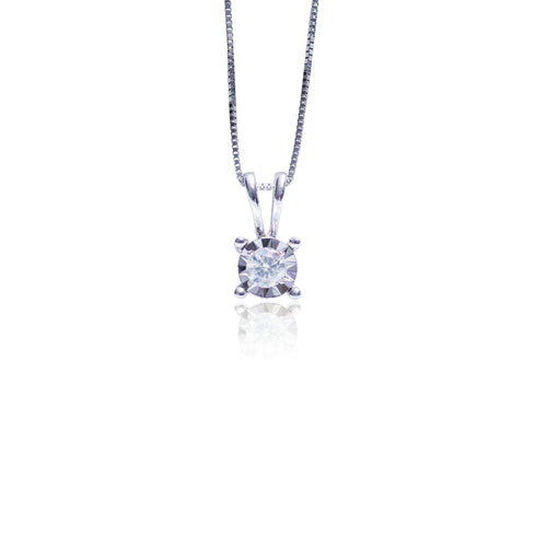 Round Miracle Setting Diamond Pendant