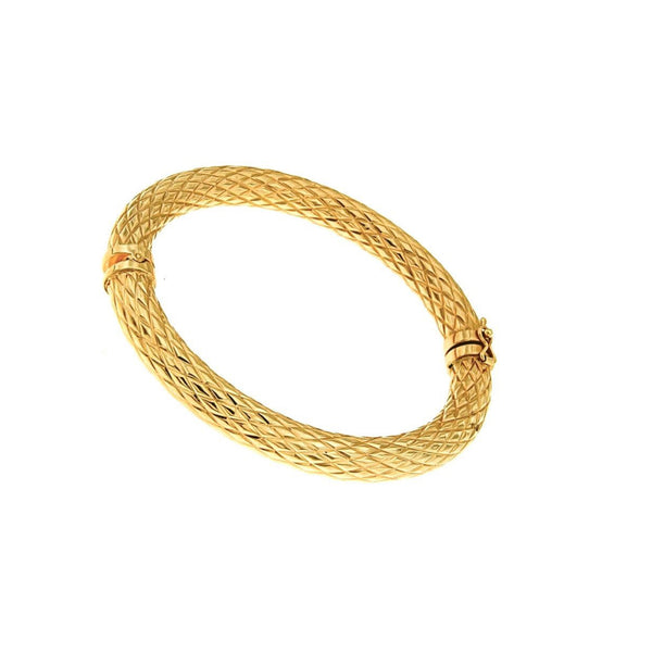 14K Yellow Gold Diamond Cutout Bangle