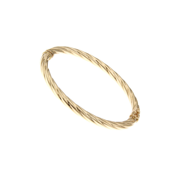 14K Yellow Gold Cable Bangle